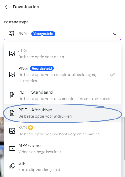 PDF voor afdrukken